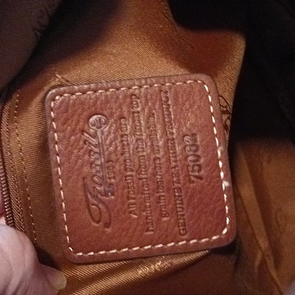 Fossil leather multi color 🎒 bag. Authentic - Picture 9 of 11